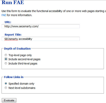 Functional Accessibility Evaluator