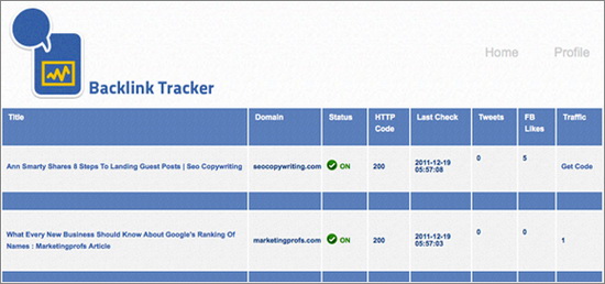 Backlink Tracker