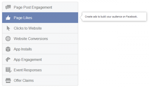 Facebook Page Like Ads